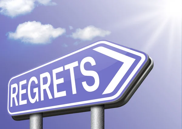 Regrets sign — Stock Photo, Image