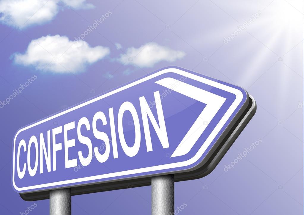 Confession sign
