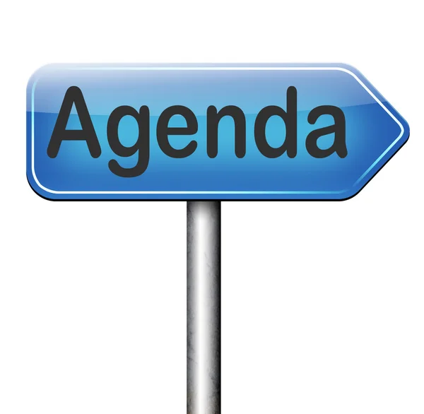 Agenda teken — Stockfoto