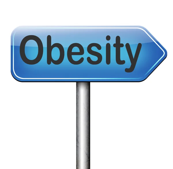 Panneau de signalisation d'obésité — Photo
