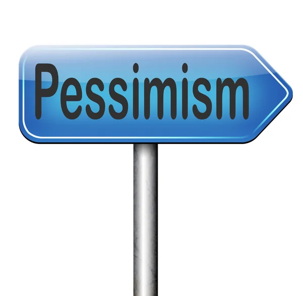 Pessimism sign — Stock Photo, Image