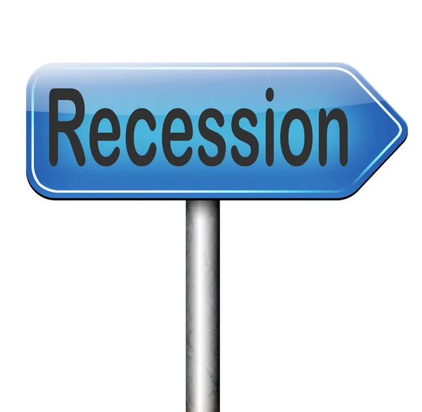 Recession sign — Stock Photo, Image
