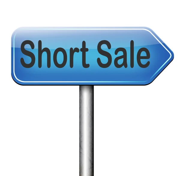 Short sale sign — Stock Photo, Image