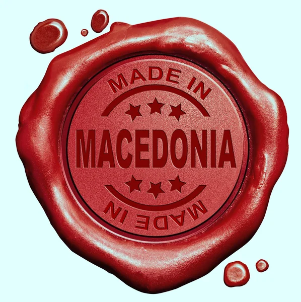 Fremstillet i Macedonien - Stock-foto