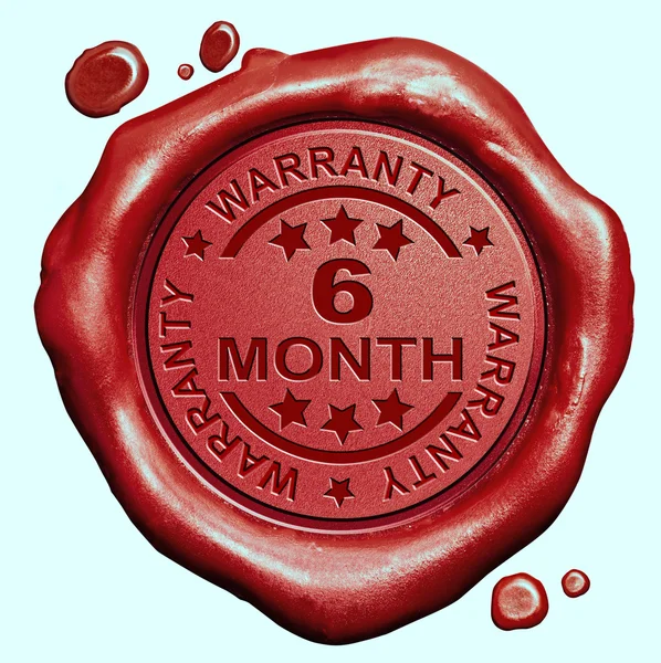 6 month guarantee stamp — Stock Photo, Image