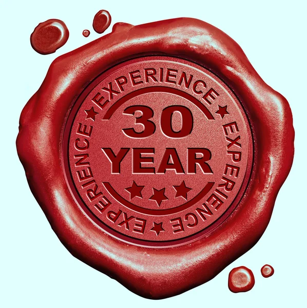 30 anos de experiência — Fotografia de Stock