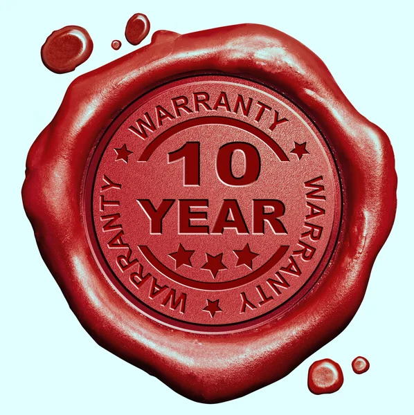 10 jaar garantie — Stockfoto