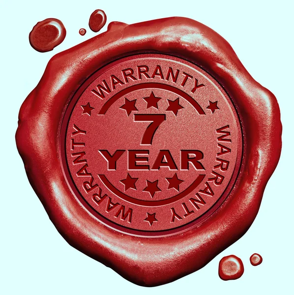 7 anos de garantia — Fotografia de Stock