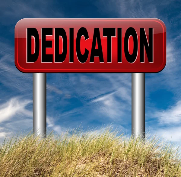 Dedication sign — Stock Photo, Image
