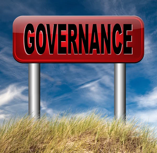 Governance sign — Stock Photo, Image