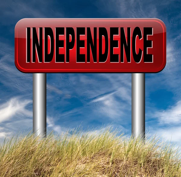 Independence road sign — Stock Photo, Image