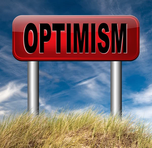 Optymista znak — Zdjęcie stockowe