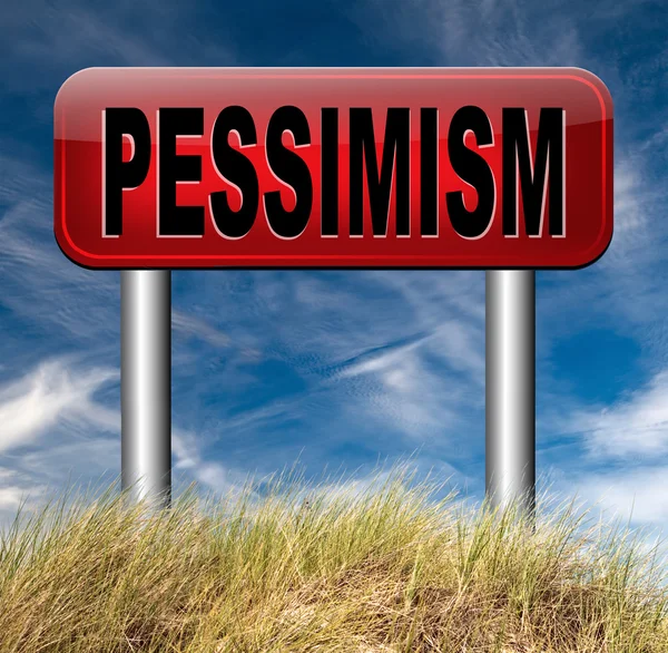 Pessimism sign — Stock Photo, Image