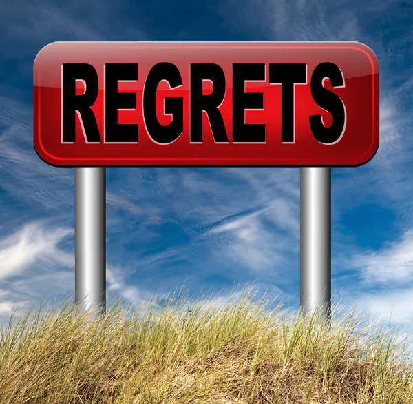 Regrets sign — Stock Photo, Image