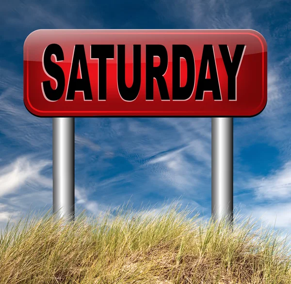 Saturday week next — Stock Photo, Image