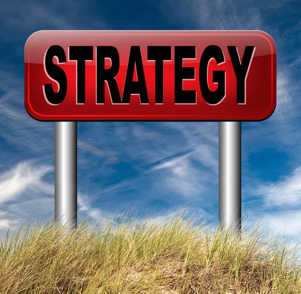 Signo de estrategia — Foto de Stock