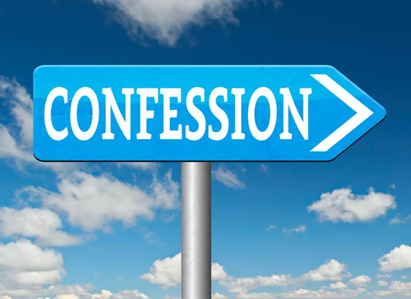 Confession sign — Stock Photo, Image