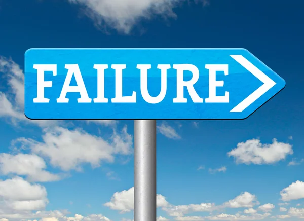 Failure fail exam road sign — Stock Photo, Image