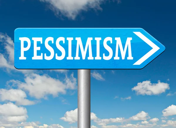 Pessimism sign — Stock Photo, Image