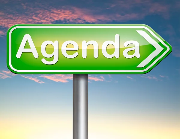 Agenda teken — Stockfoto