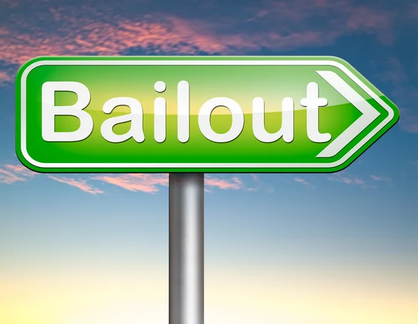 Bailout or bankruptcy — Stock Photo, Image