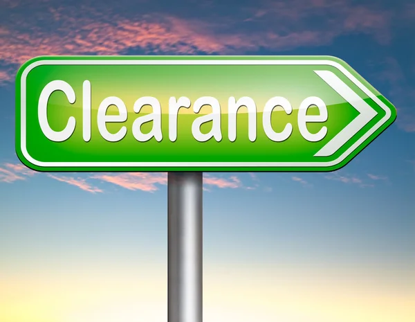 Clearance grand sale stock — Stock Photo, Image