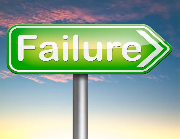 Failure fail exam road sign — Stock Photo, Image