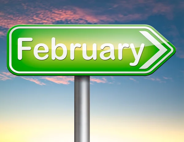 Signo de febrero — Foto de Stock