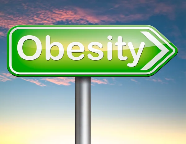 Obesity road sign — Stock Photo, Image