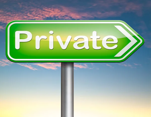Private sign — Stock Photo, Image