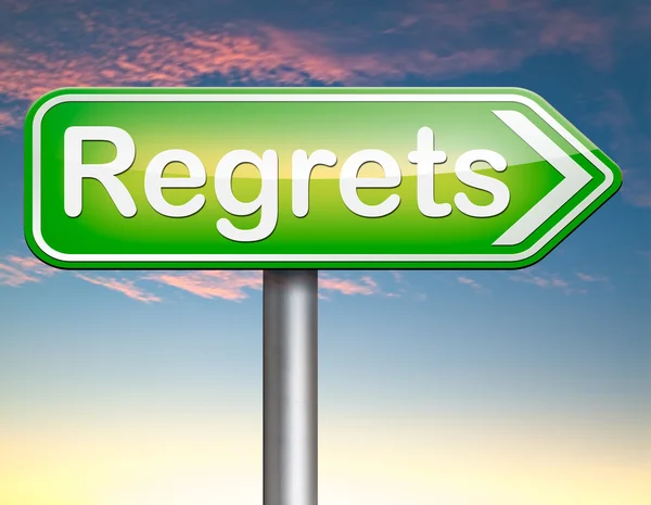 Regrets sign — Stock Photo, Image