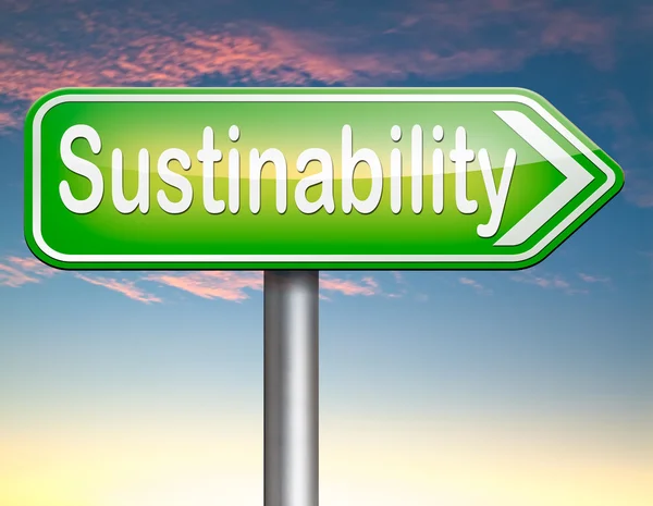 Sustainability road sign — Stock Photo, Image