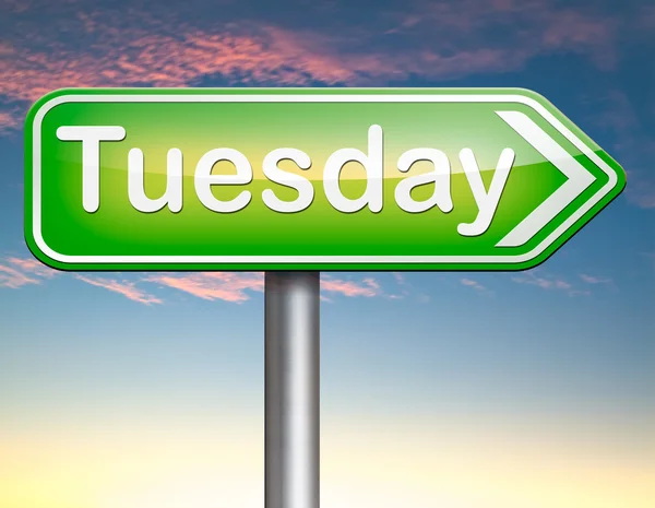 Tuesday sign — Stock Photo, Image