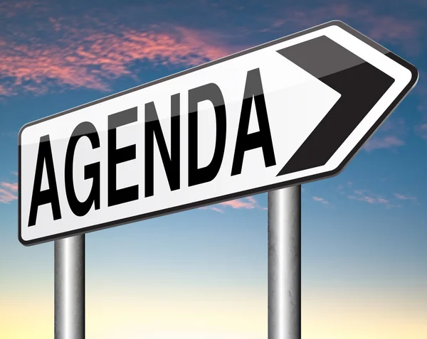 Agenda teken — Stockfoto