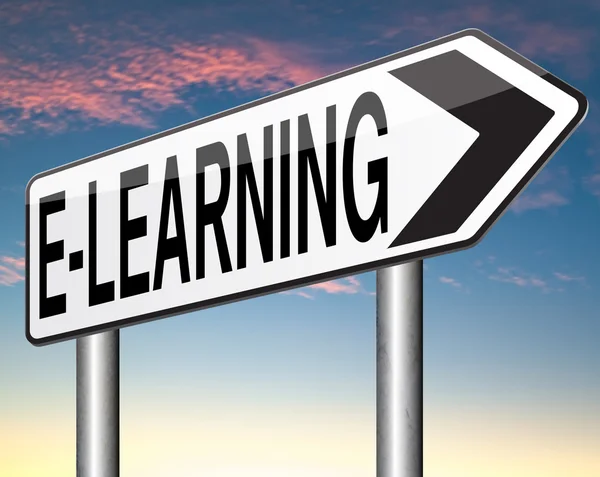 E-learning sign — Stock Photo, Image