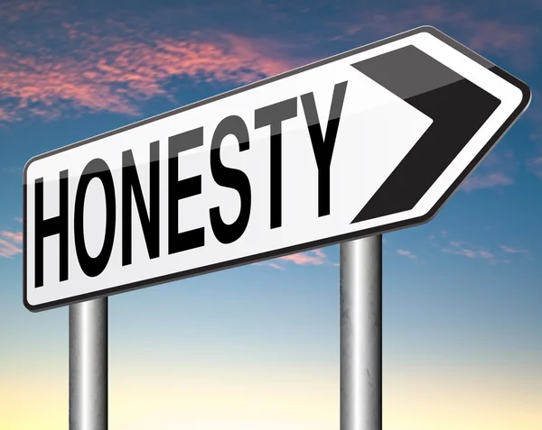 Honesty sign — Stock Photo, Image