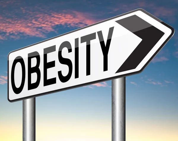 Obesity road sign — Stock Photo, Image