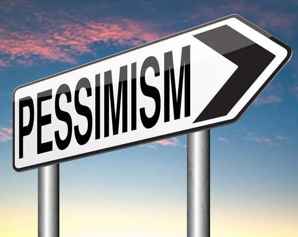 Pessimism sign — Stock Photo, Image