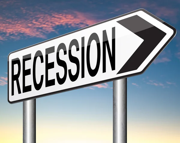 Señal de recesión —  Fotos de Stock