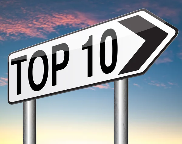 Top 10 grafieken — Stockfoto