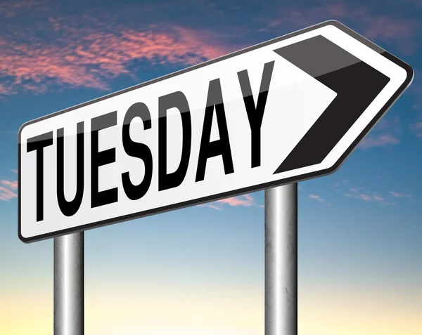 Tuesday sign — Stock Photo, Image