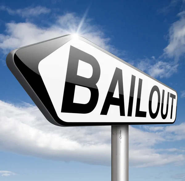 Bailout ou falência — Fotografia de Stock