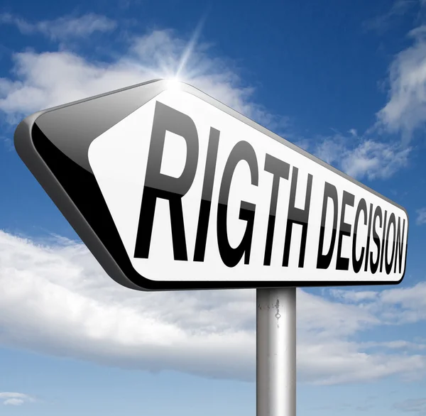 Right decision or choice — Stock Photo, Image