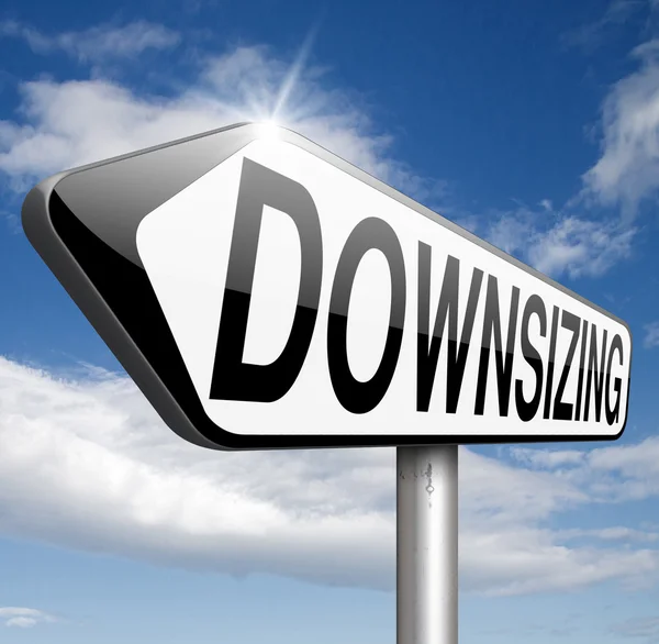 Downsizing tecken — Stockfoto