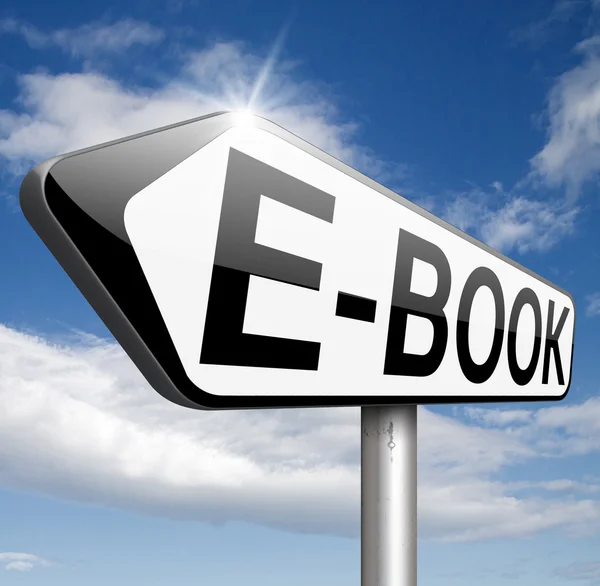 E-book sign — Stock Photo, Image