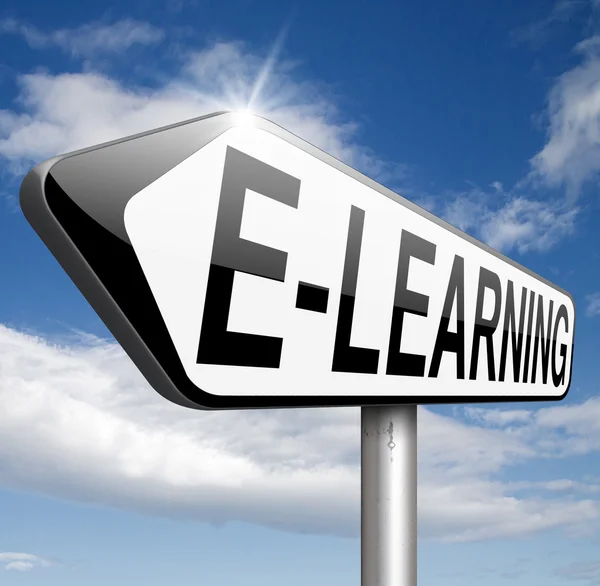 Segnale di e-learning — Foto Stock