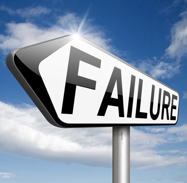 Failure fail exam road sign — Stock Photo, Image