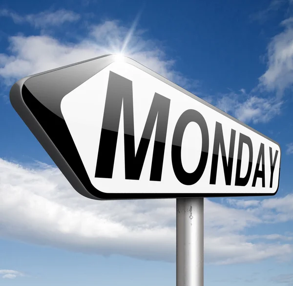 Pazartesi işareti — Stok fotoğraf