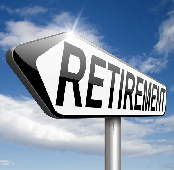 Emeklilik işareti — Stok fotoğraf