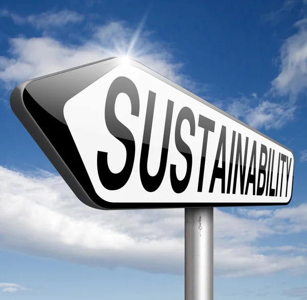 Sustainability road sign — Stock Photo, Image